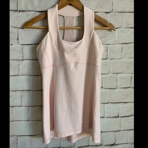 Lululemon Racerback Shirt, Light Pink, Shelf Bra 6